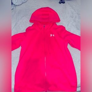 Hot pink under Armour zip up jacket